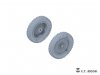 E.T. Model P35-124 WWII German Sd.kfz.250/Sd.kfz.10 Sagged Front Wheels for Dragon Kit 1/35